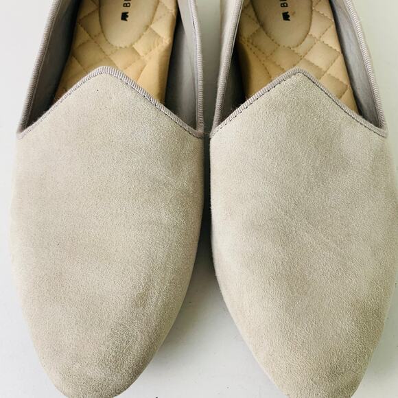 Birdies Size 7.5 Womens Heron Flat Suede Pointy Toe Ballet Shoe Beige Gray Taupe - Picture 6 of 12